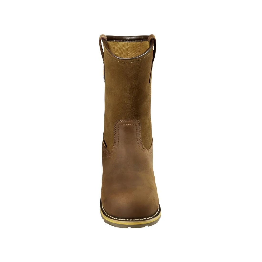 10" TRADITIONAL WELT SOFTTOE WATERPROOF WELLINGTON PULLON BOOT BROWN
