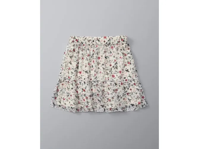Abercrombie & Fitch Falda estampada Blanco 