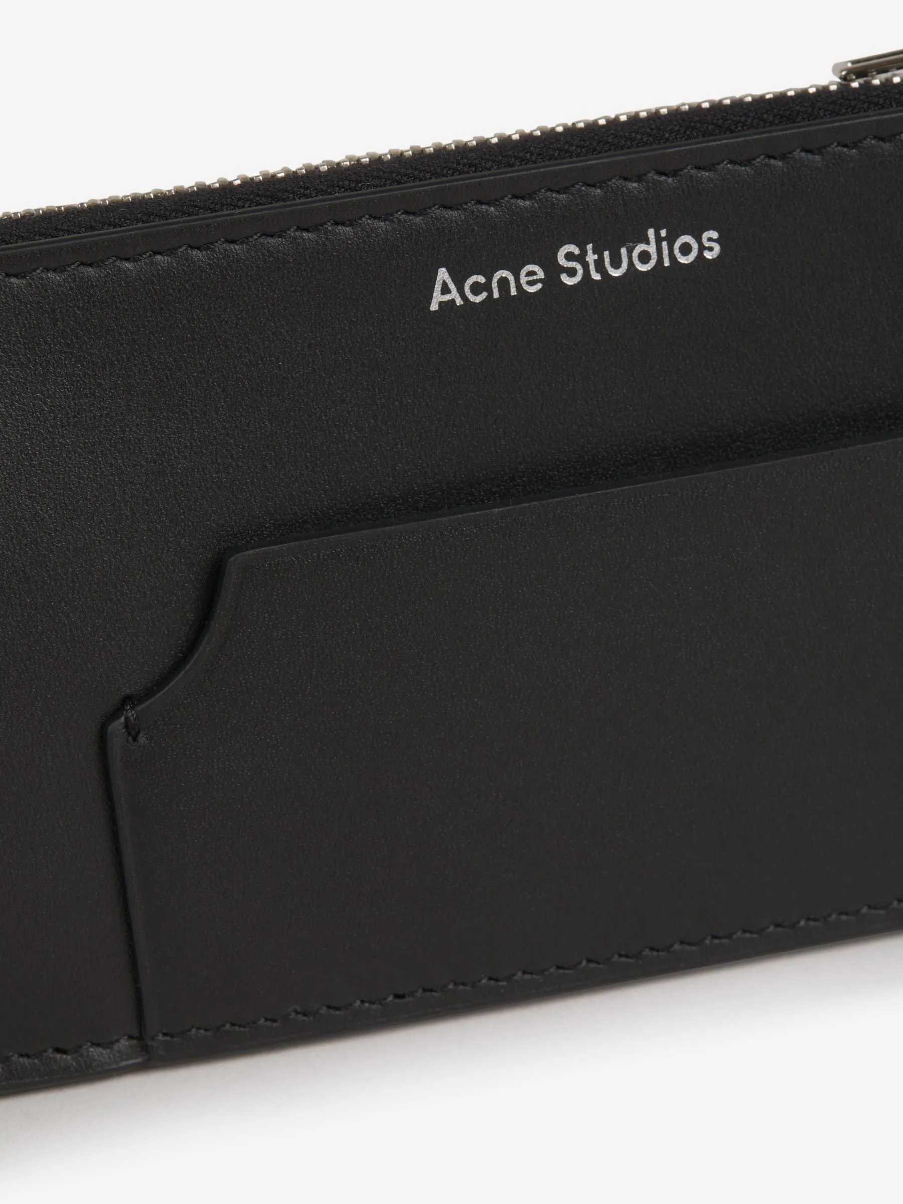 Acne Studios Tarjetero Logo Piel