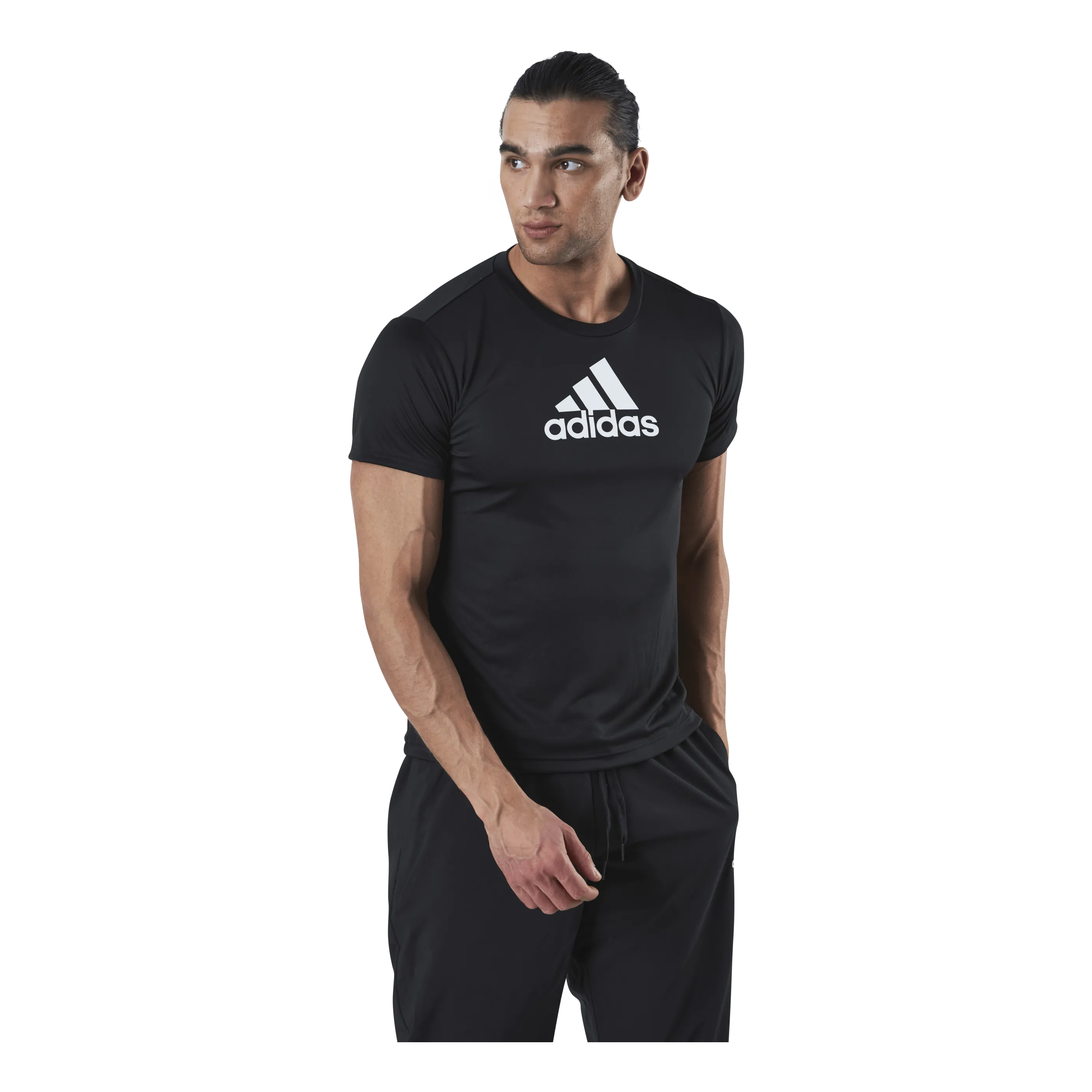 ADIDAS LOGO SPORT TSHIRT BLACK / WHITE