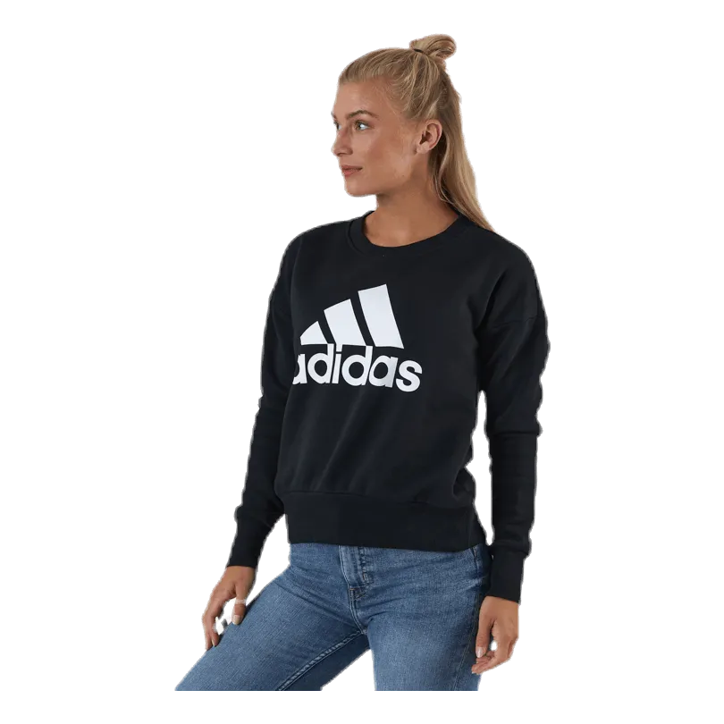 Adidas Womens Badge Of Sport Crew Sweatshirt Black