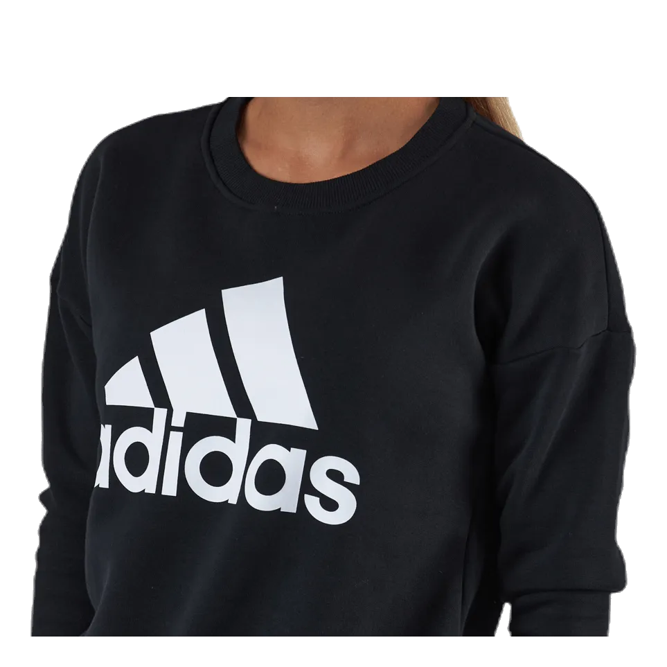 Adidas Womens Badge Of Sport Crew Sweatshirt Black