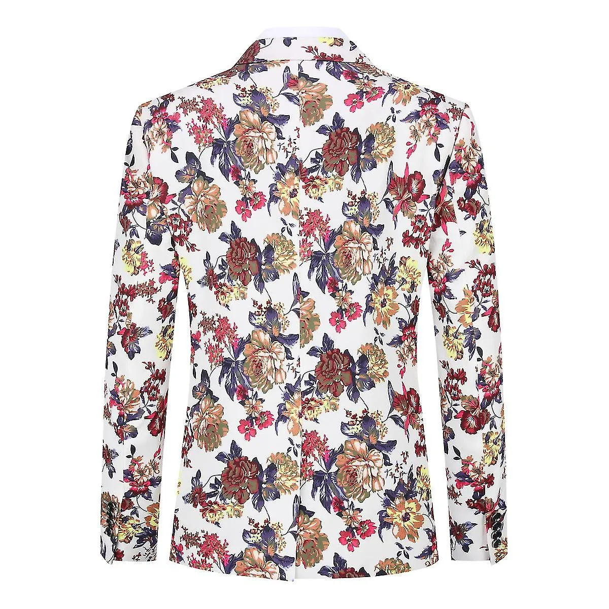 ALLTHEMEN HOMBRE 2PIECE WEDDING FLORAL NOTCHED LAPEL ONE BUCKLE PRESTIGE DINNER DRESS SUIT