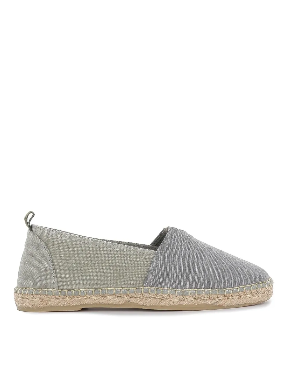 Alpargata de yute con elástico para hombre gris y kaki NORTEÑAS