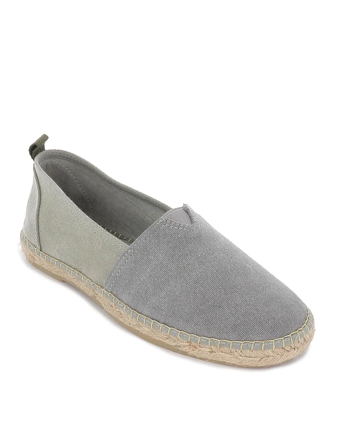 Alpargata de yute con elástico para hombre gris y kaki NORTEÑAS