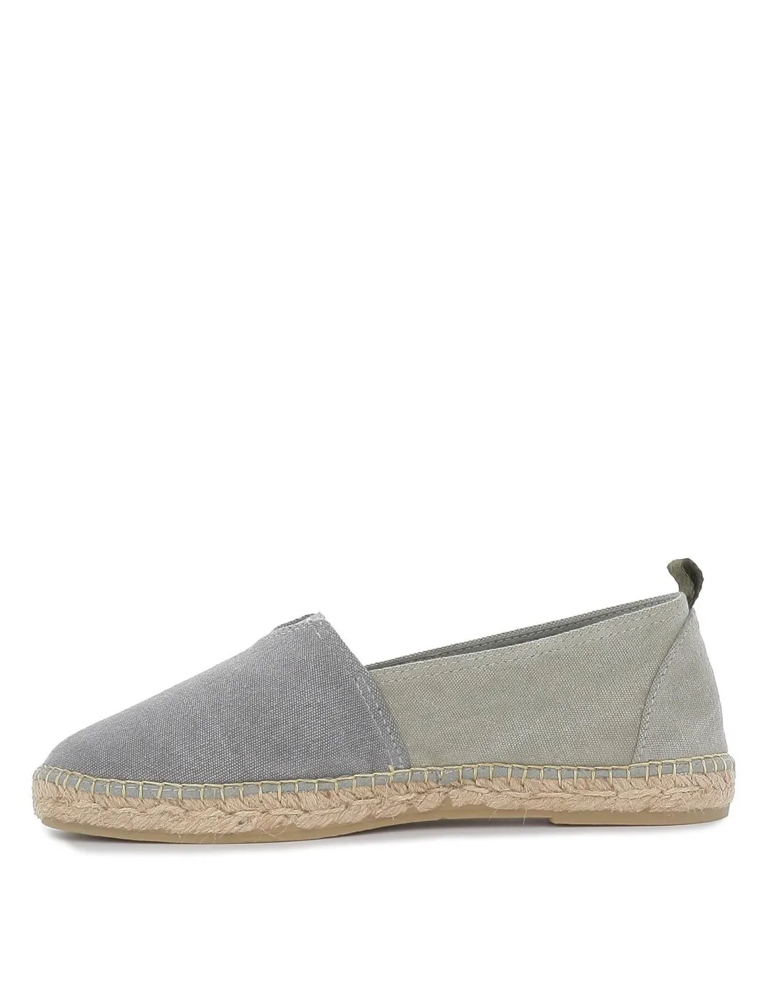 Alpargata de yute con elástico para hombre gris y kaki NORTEÑAS
