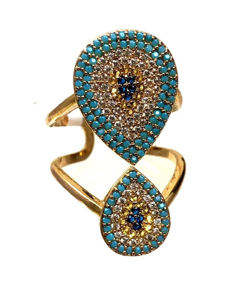 ANILLOS DORADOS DOS EN UNO LE ENCANTARA LO BIEN QUE SIENTA