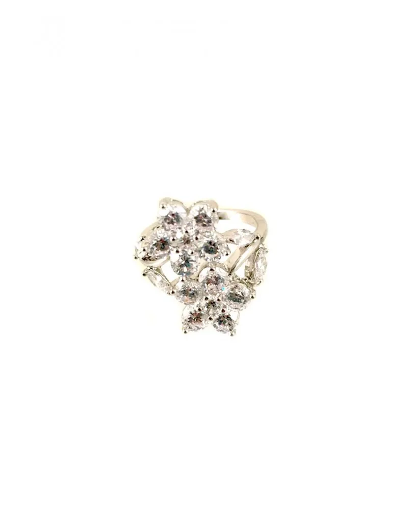 ANILLOS FINOS ALTA BISUTERIA CON PIEDRAS Y CIRCONITA EN RODIO, MARGARITAS