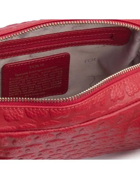 bandolera tous  sherton  piel roja