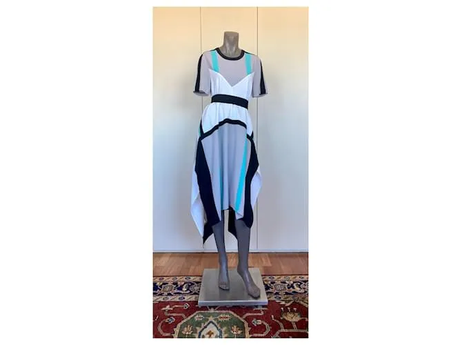 BCBG MAX AZRIA BCBGMAXAZRIA PASARELA CAIT LMQ62DO07  36 VESTIDO LARGO MEDIO DOVE GRIS 