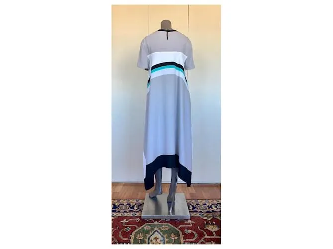 BCBG MAX AZRIA BCBGMAXAZRIA PASARELA CAIT LMQ62DO07  36 VESTIDO LARGO MEDIO DOVE GRIS 