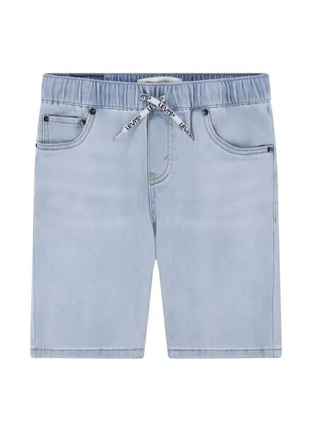 Bermuda Levis Skinny Dobby Azul Claro Para Niño