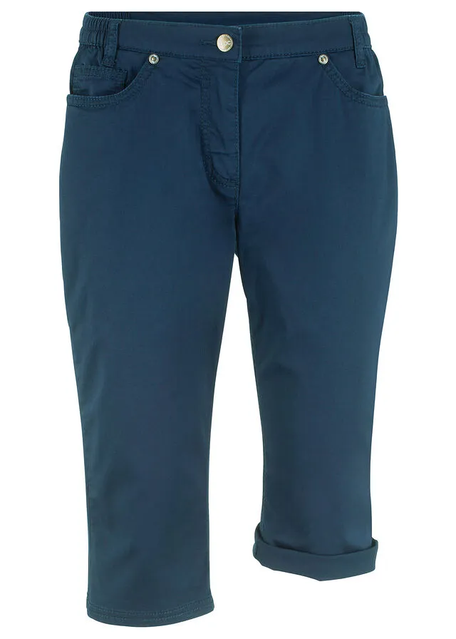 Bermudas con cintura elástica Azul oscuro
