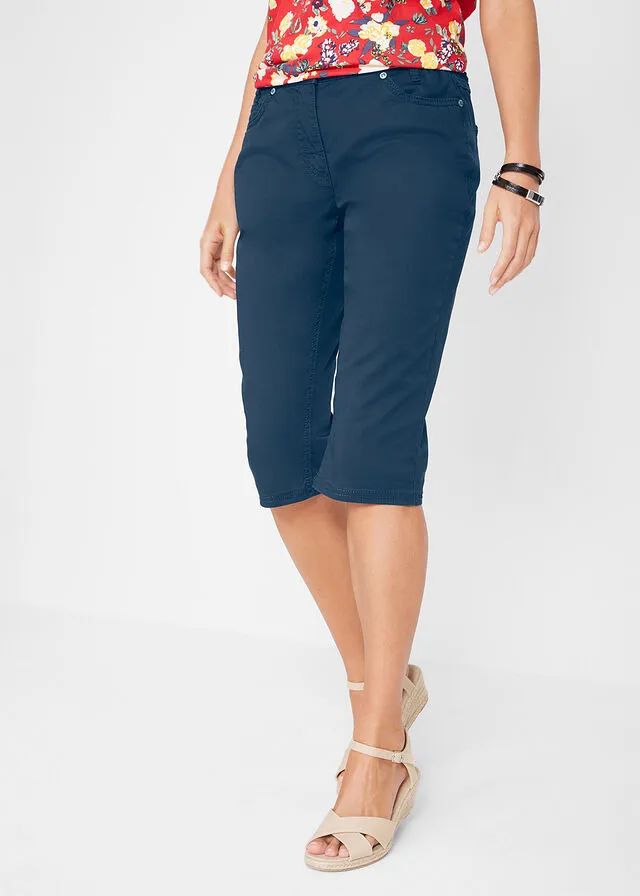 Bermudas con cintura elástica Azul oscuro