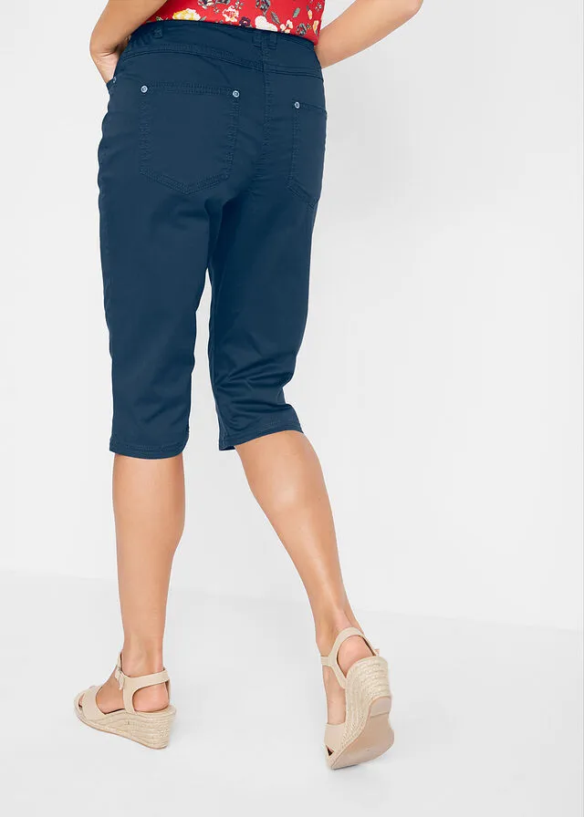 Bermudas con cintura elástica Azul oscuro