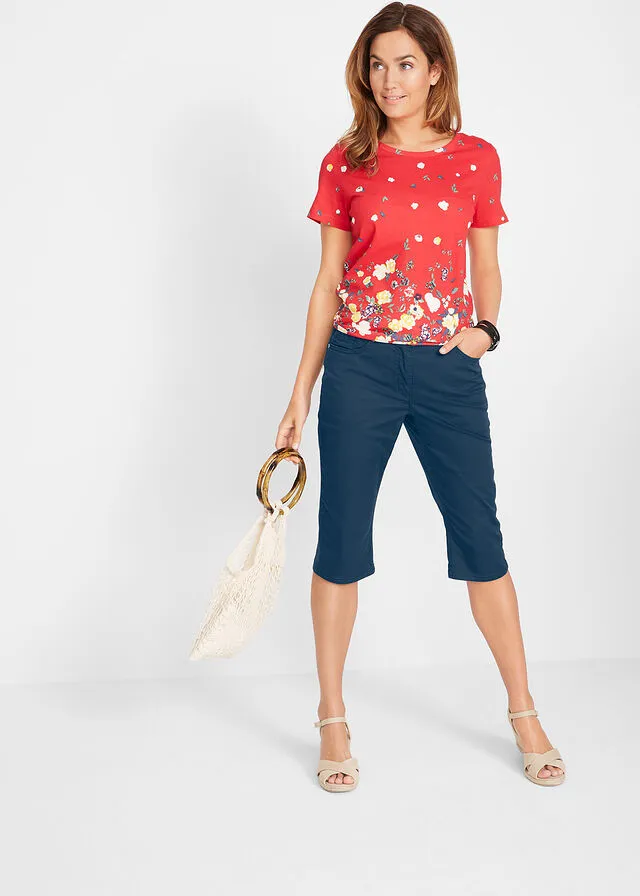 Bermudas con cintura elástica Azul oscuro