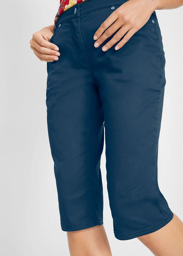 Bermudas con cintura elástica Azul oscuro