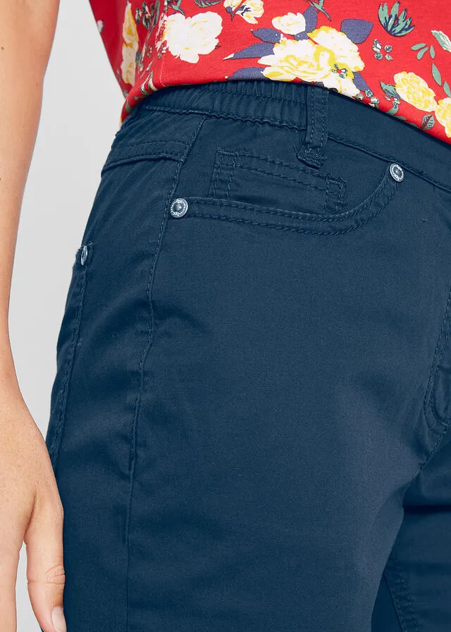 Bermudas con cintura elástica Azul oscuro