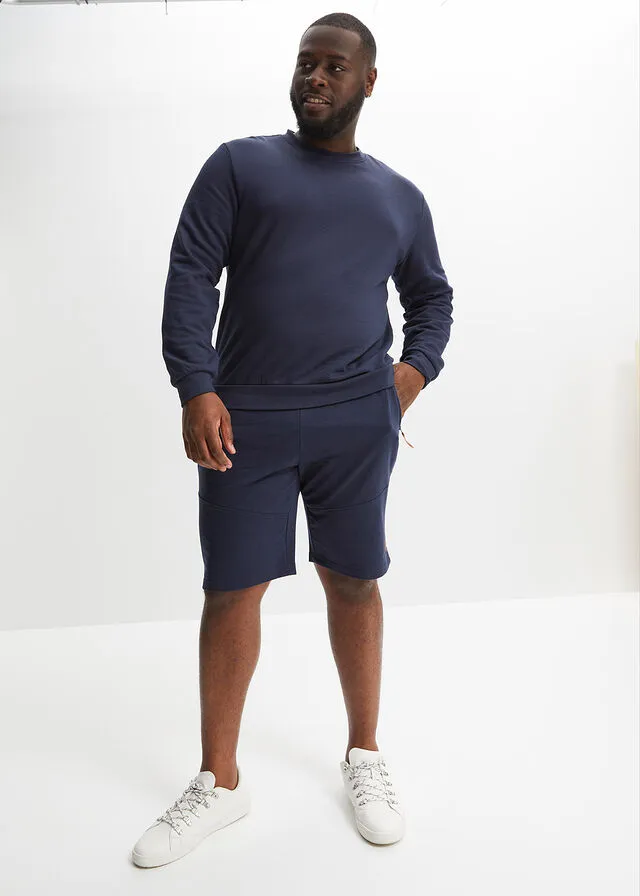 Bermudas de chándal con corte regular Azul marino