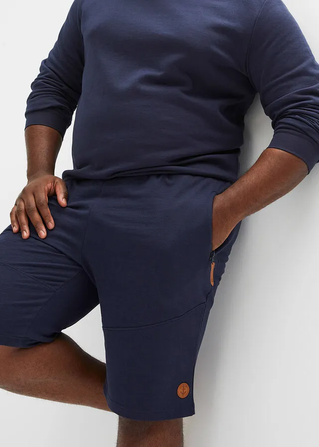 Bermudas de chándal con corte regular Azul marino