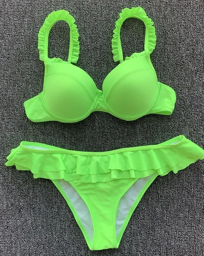 Bikini con aros de volantes sexuales