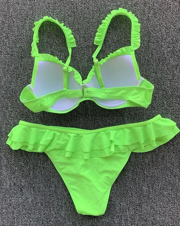 Bikini con aros de volantes sexuales