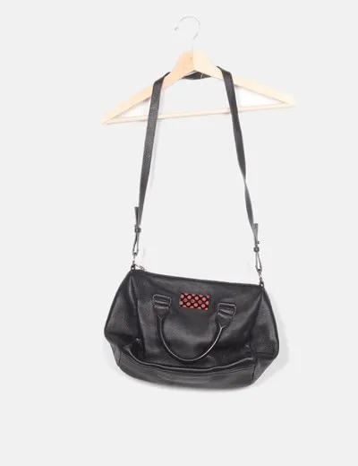 Bimba&Lola Bandolera negra piel
