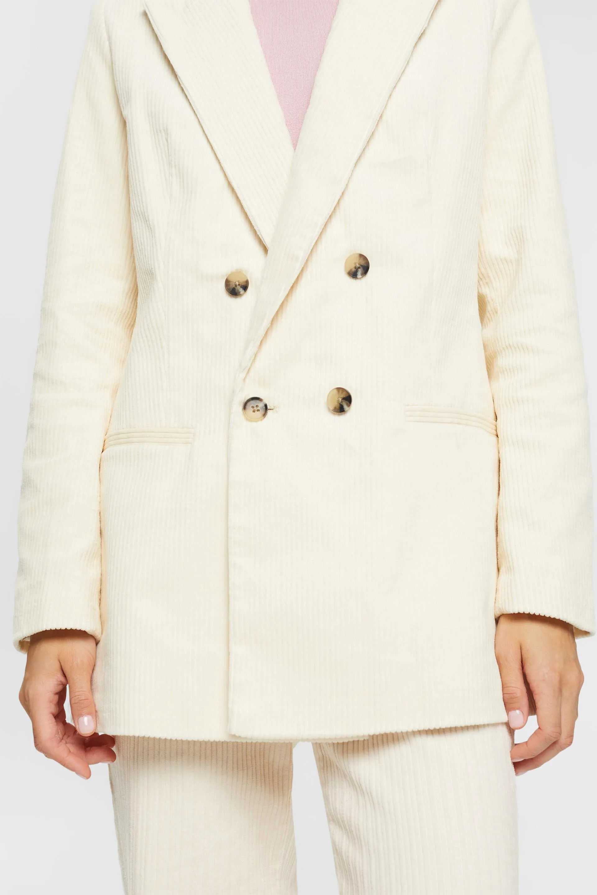 Blazer de pana con doble botonadura