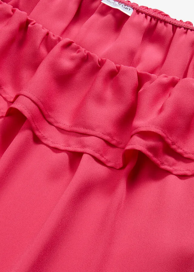 Blusa con escote bañera Rosa oscuro