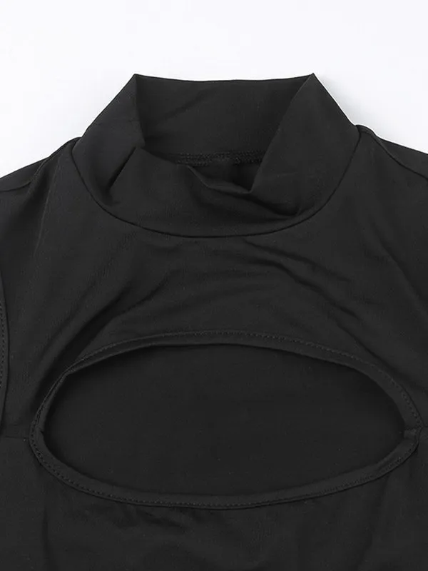 Body negro sin mangas con recorte