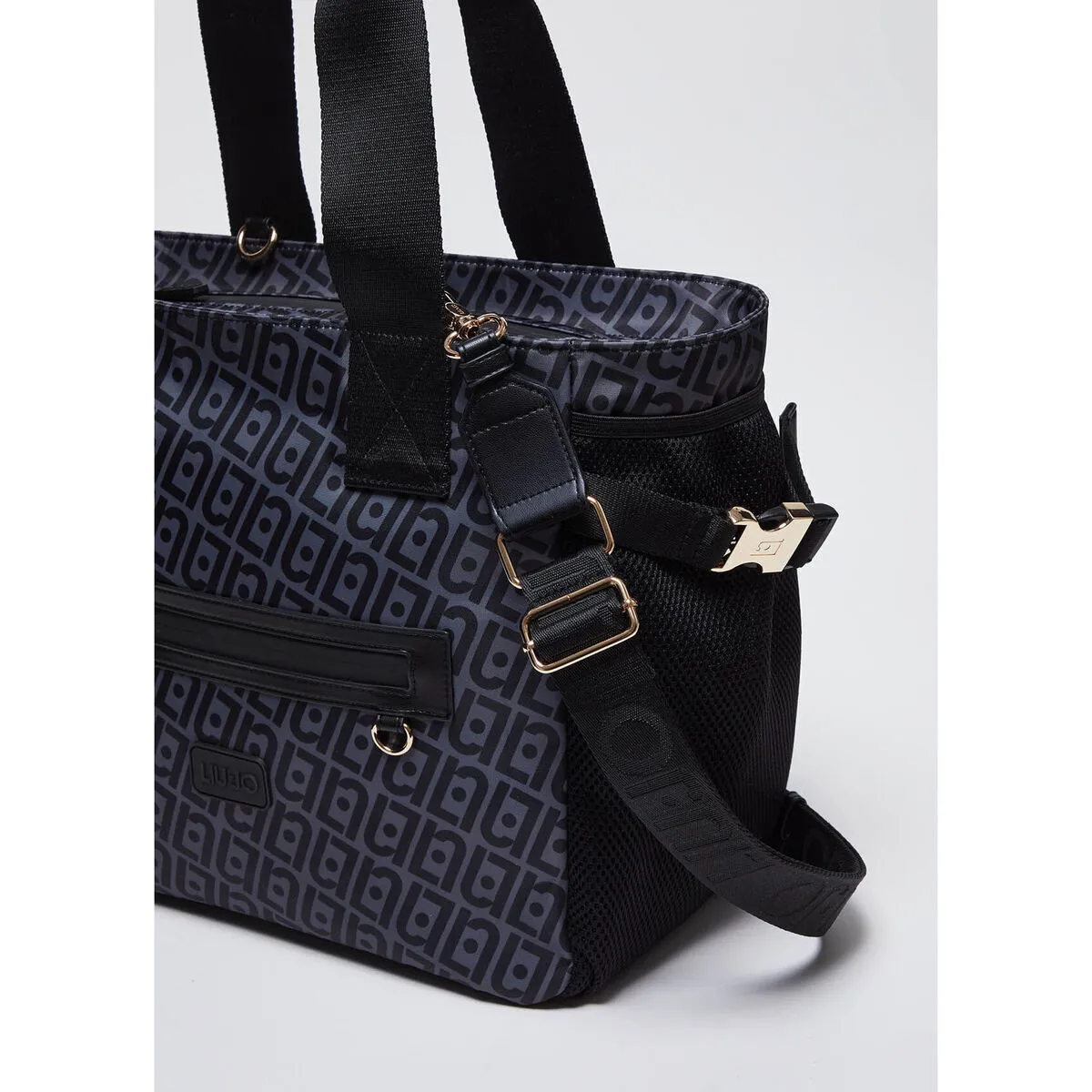 Bolso tote de nailon con logotipo