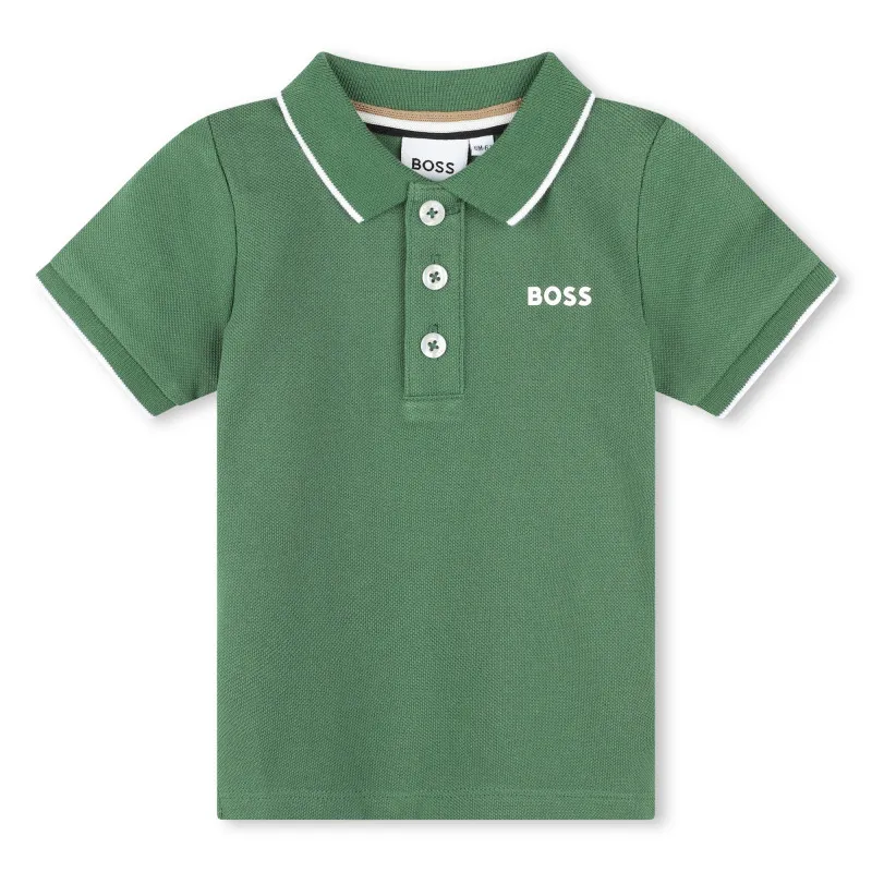 BOSS Polo de algodón de manga corta