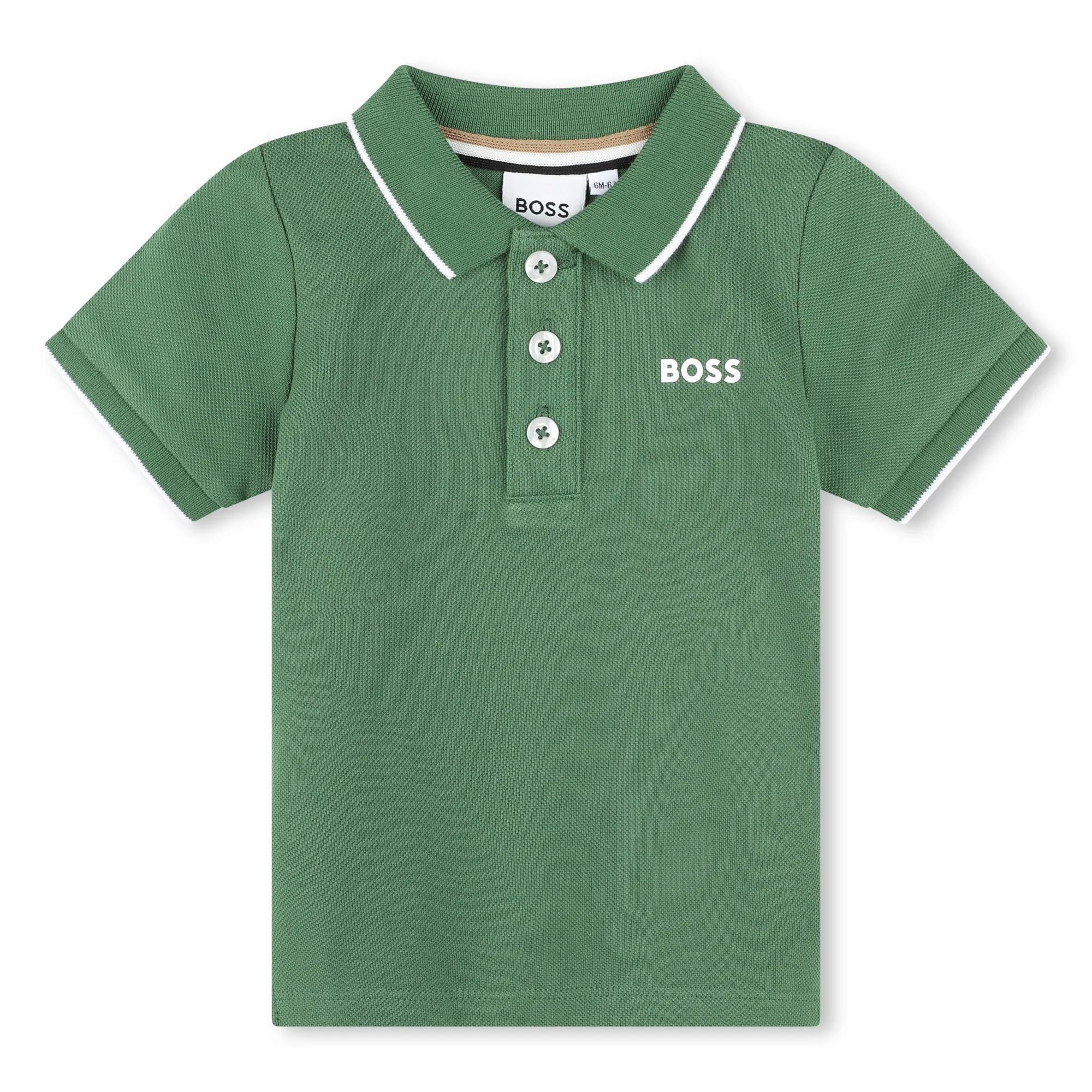 BOSS Polo de algodón de manga corta