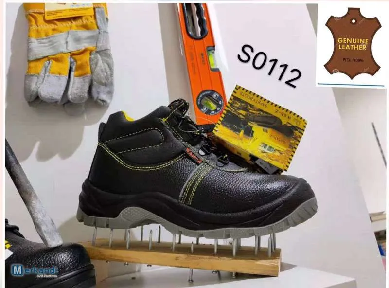 Botines de Seguridad de Piel para Industria, Construcción, Agricultura, etc. Ref. S0112