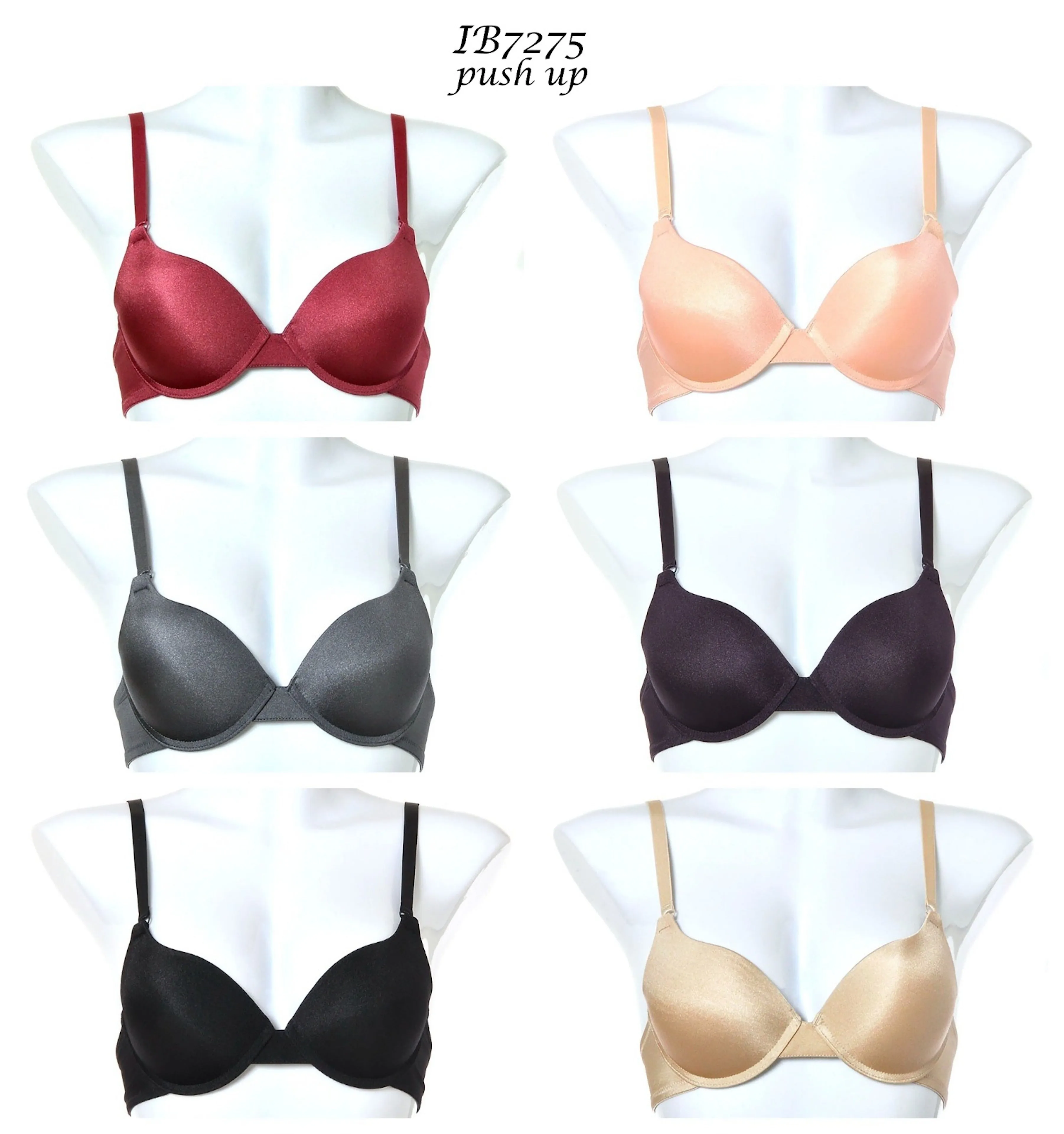 BRA SATINADO CON PUSH UP IB7275