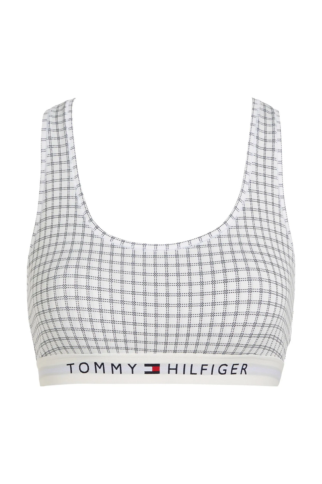 Bralette de cuadraditos en algodón y elastano