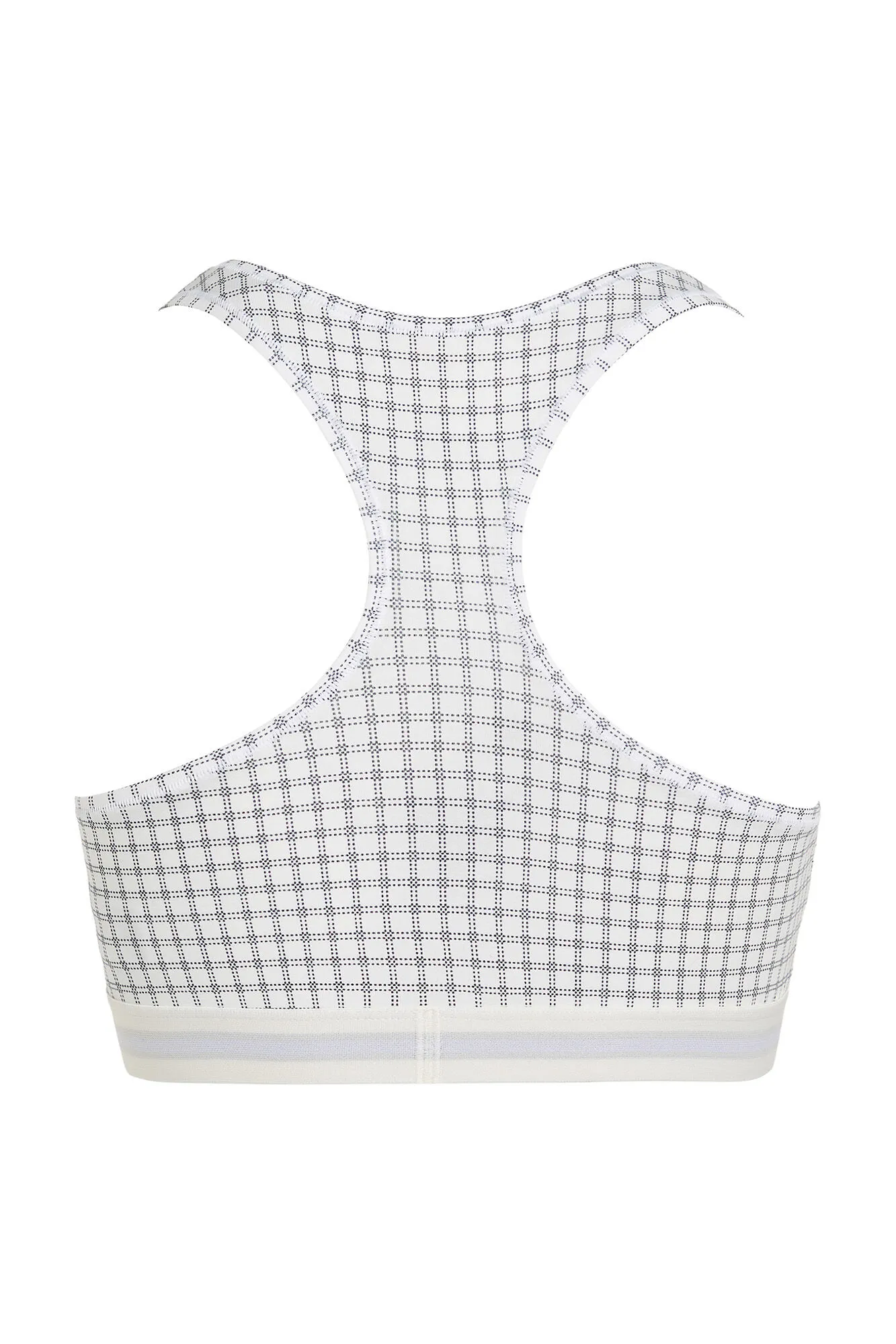 Bralette de cuadraditos en algodón y elastano