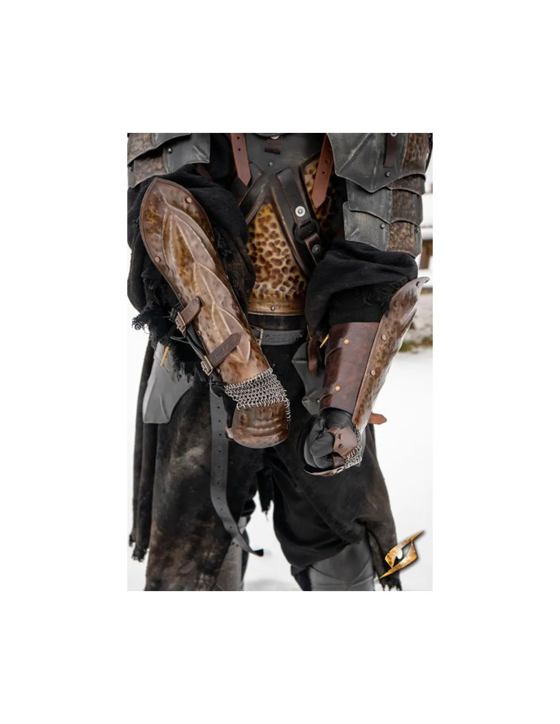 Brazaletes en acero Orco Asaltante, LARP
