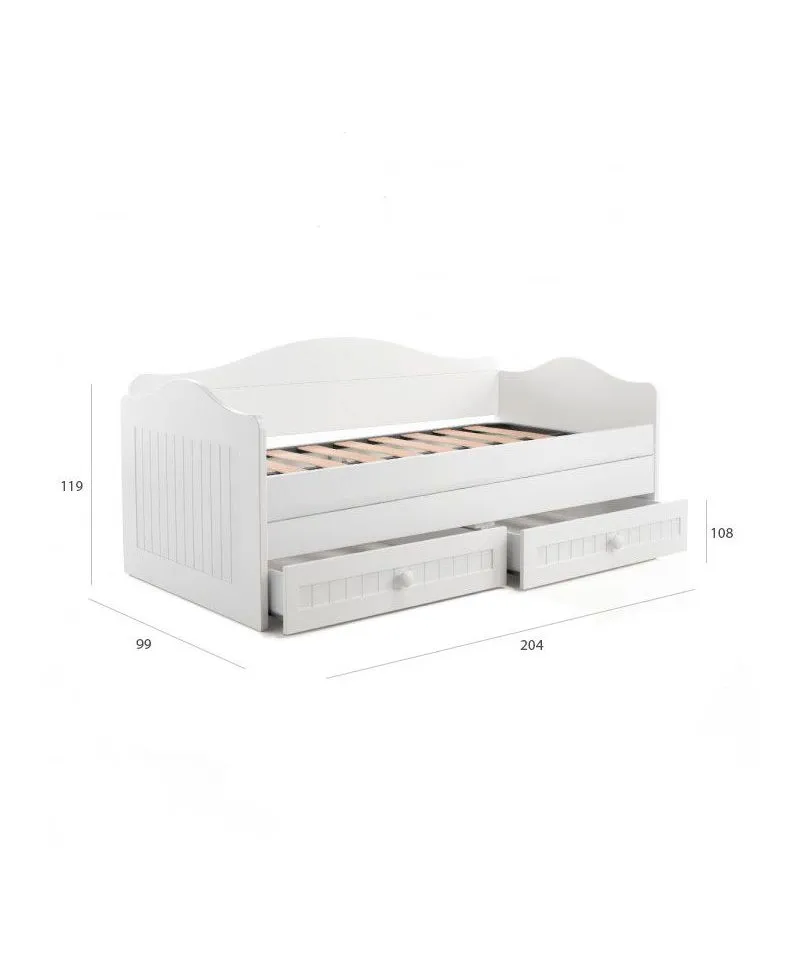 Cama Compacta Paola Con Respaldo