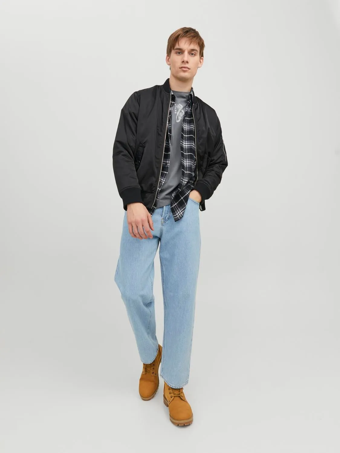 Camisa a cuadros Corte slim | Azul intermedio | Jack & Jones®