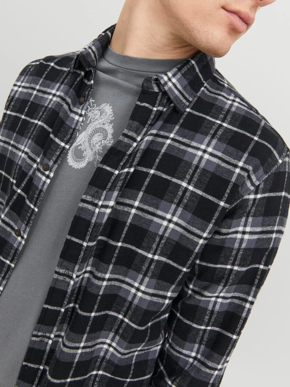 Camisa a cuadros Corte slim | Azul intermedio | Jack & Jones®