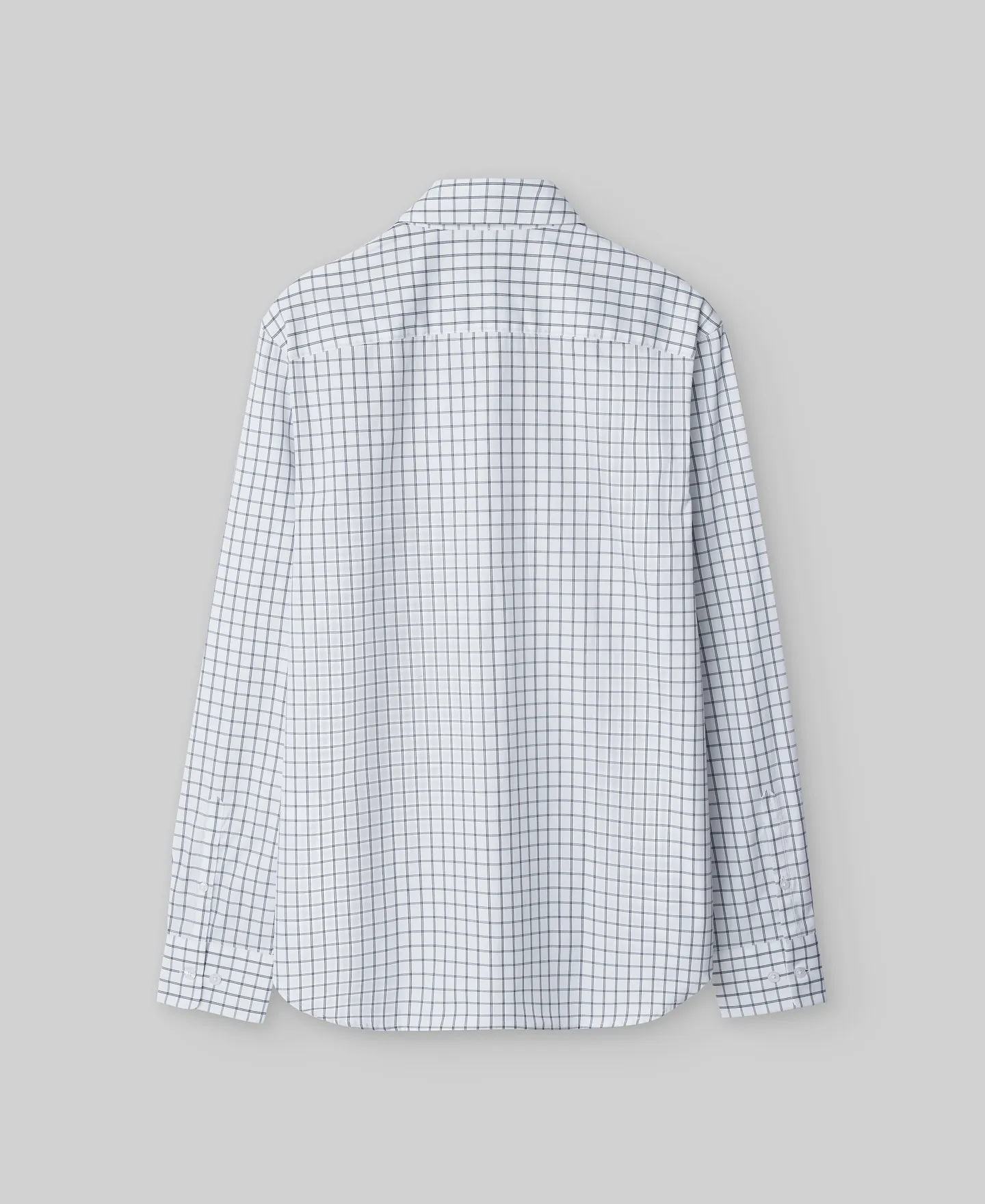 Camisa algodón cuadros azul hombre