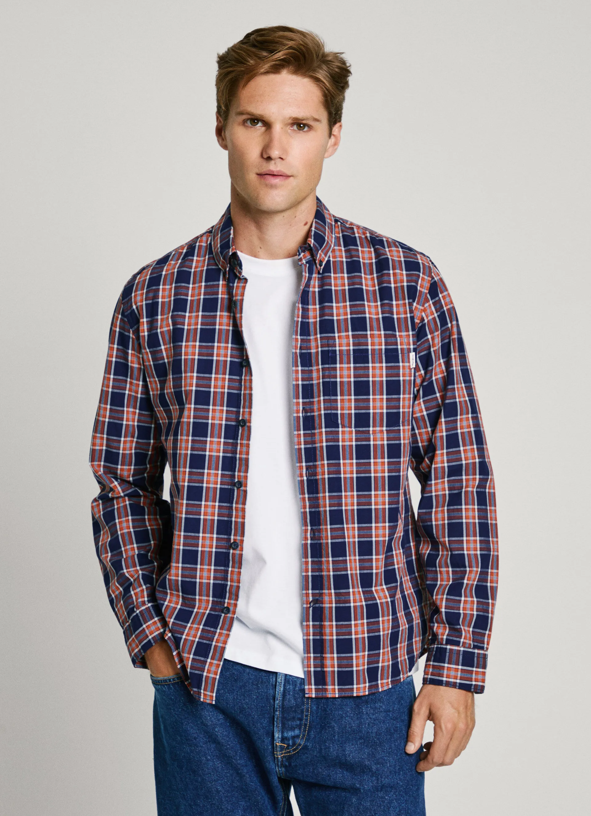 camisa cuadros fit regular