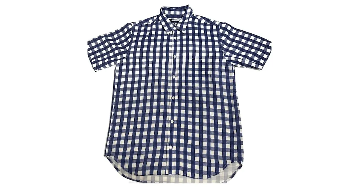 Camisa de cuadros Jacquemus Blanco Azul 