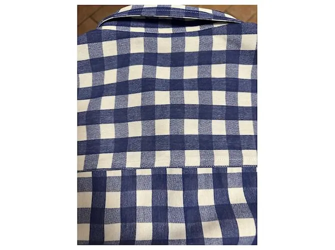 Camisa de cuadros Jacquemus Blanco Azul 
