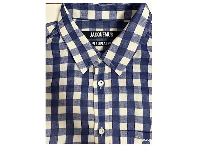 Camisa de cuadros Jacquemus Blanco Azul 