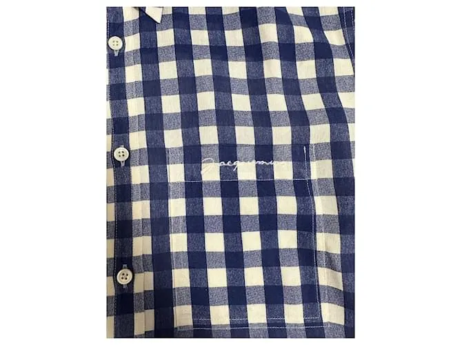 Camisa de cuadros Jacquemus Blanco Azul 
