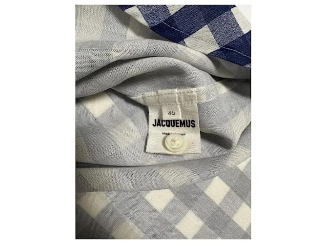 Camisa de cuadros Jacquemus Blanco Azul 