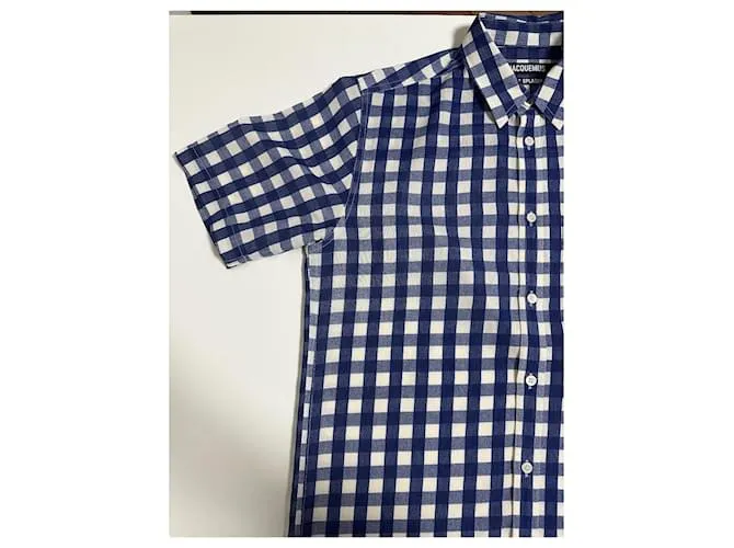 Camisa de cuadros Jacquemus Blanco Azul 