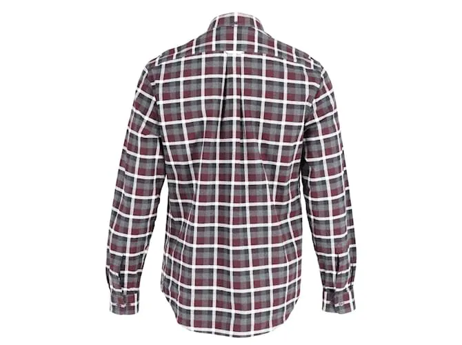 Camisa de franela a cuadros de algodón multicolor de Acne Studios 